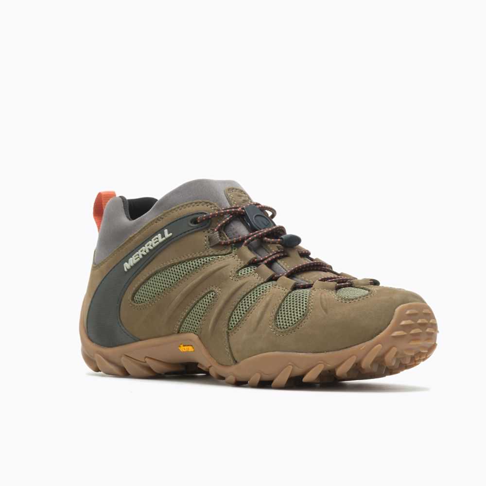 Olive Men's Merrell Chameleon 8 Stretch Sneakers | Dubai-4972631