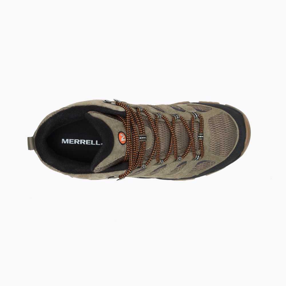 Olive Men's Merrell Moab 3 Mid Waterproof Hiking Boots | Dubai-9204765