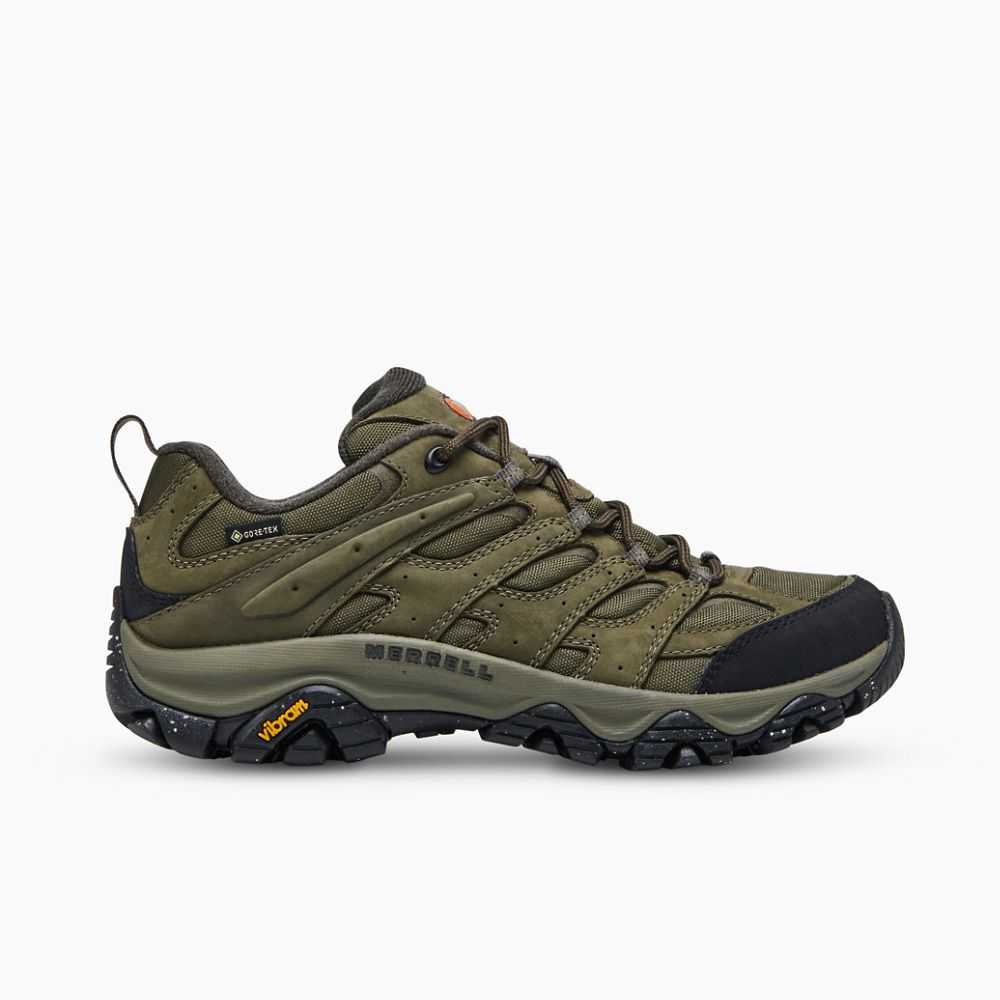 Olive Men\'s Merrell Moab 3 Smooth GORE-TEX® Hiking Shoes | Dubai-7835264