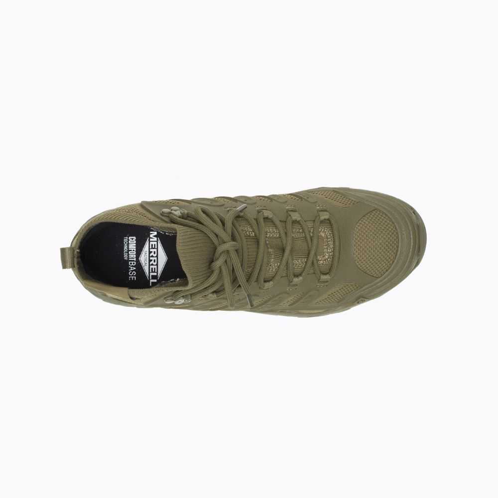 Olive Men's Merrell Moab Velocity Tactical Mid Waterproof Tactical Boots | Dubai-8503267