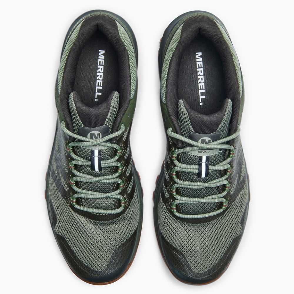 Olive Men's Merrell Nova 2 Trail Running Shoes | Dubai-0973482