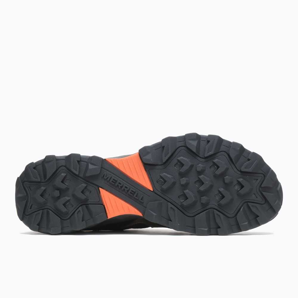 Olive Men's Merrell Speed Strike Leather Sieve Sandals | Dubai-8530427