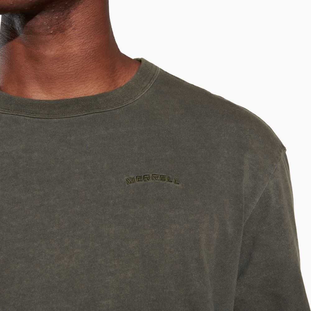 Olive Men's Merrell Sunbaked T Shirts | Dubai-0625491