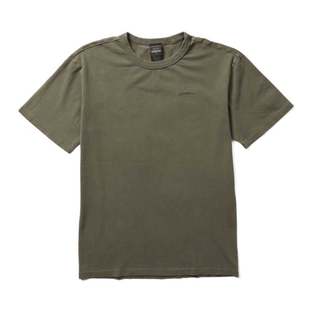 Olive Men's Merrell Sunbaked T Shirts | Dubai-0625491