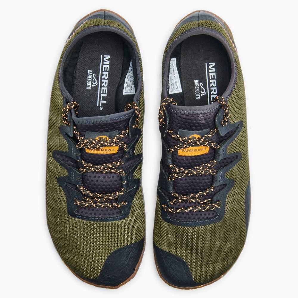 Olive Men's Merrell Vapor Glove 5 Barefoot Shoes | Dubai-5814093