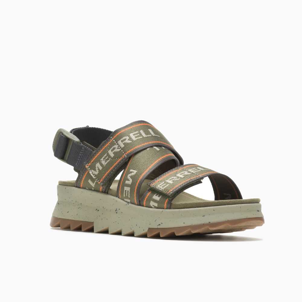 Olive Women's Merrell Alpine Cush Backstrap Sandals | Dubai-8417532