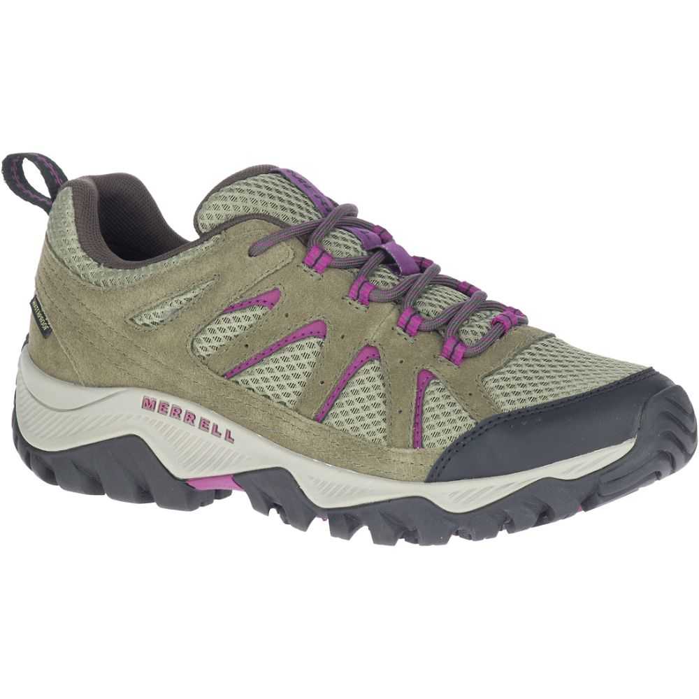 Olive Women's Merrell Oakcreek Hiking Shoes | Dubai-5267031