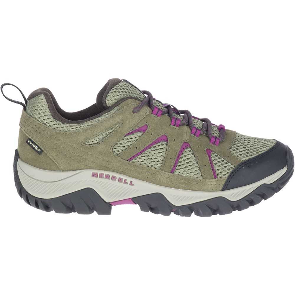 Olive Women\'s Merrell Oakcreek Hiking Shoes | Dubai-5267031