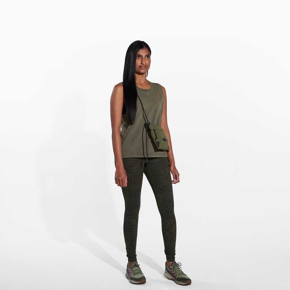 Olive Women's Merrell Sunbaked Tank Tops | Dubai-6914573