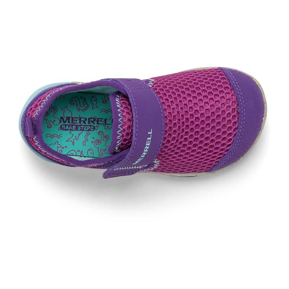 Purple/Turquoise Girls' Merrell Bare Steps® H2O Sneakers | Dubai-7048512