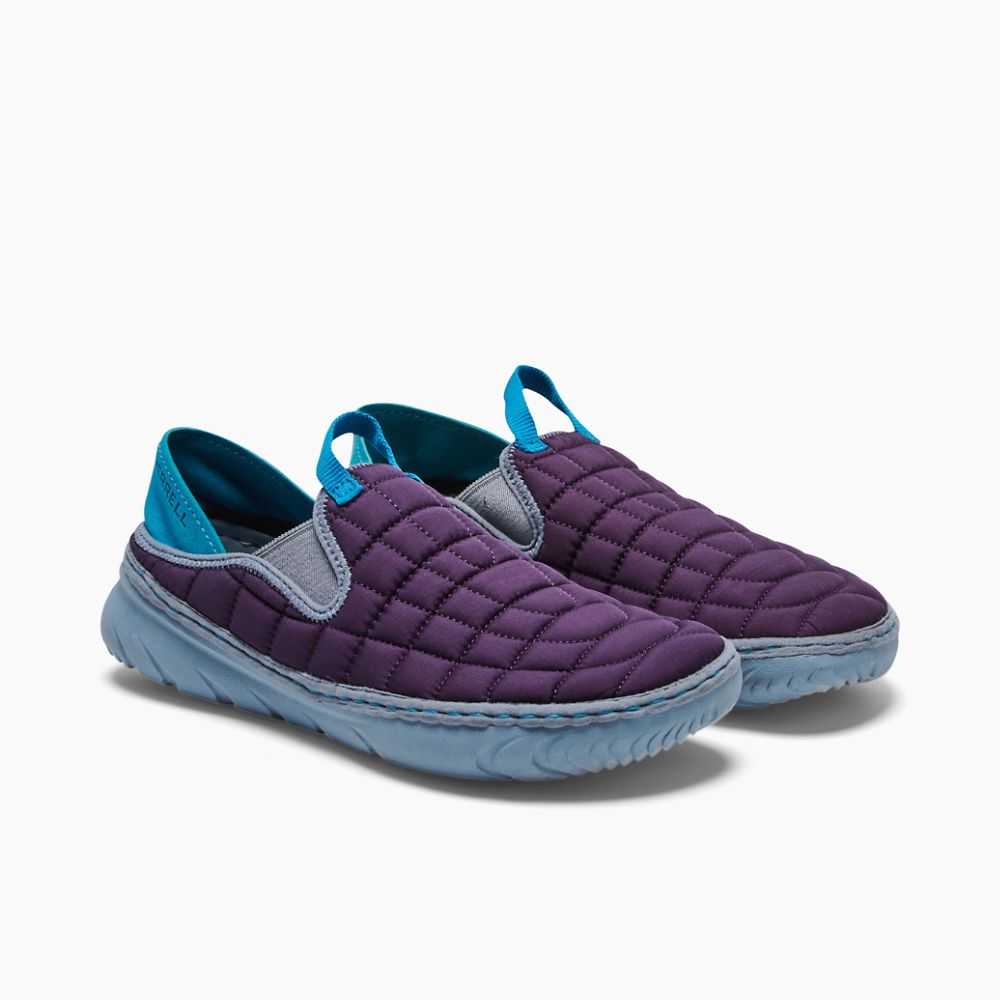 Purple/Turquoise Women's Merrell Hut Moc Slip On Shoes | Dubai-9574683