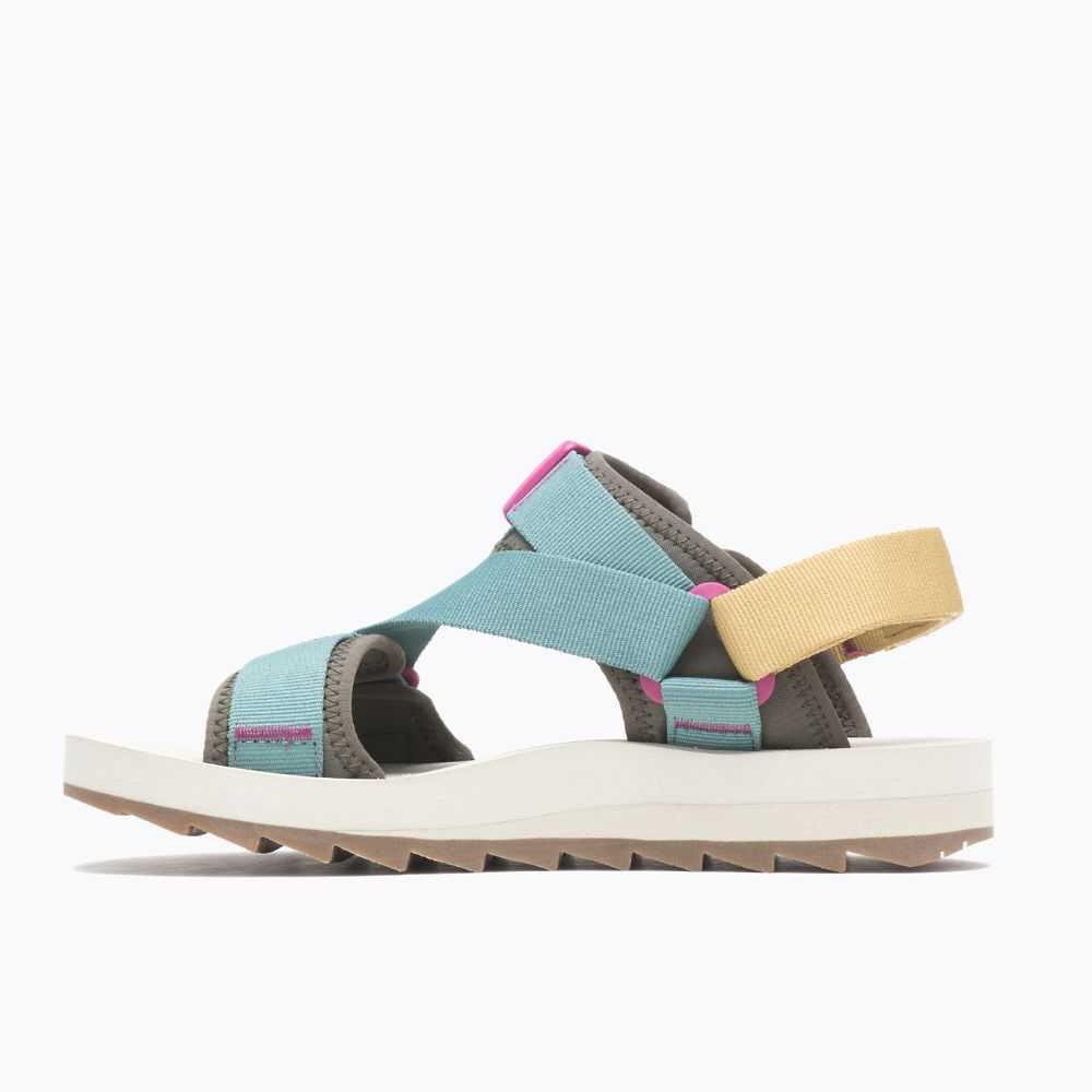 Turquoise/Olive Women's Merrell Alpine Strap Sandals | Dubai-2617398