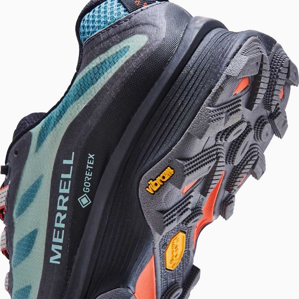 Turquoise Women's Merrell Moab Speed GORE-TEX® Sneakers | Dubai-2947083