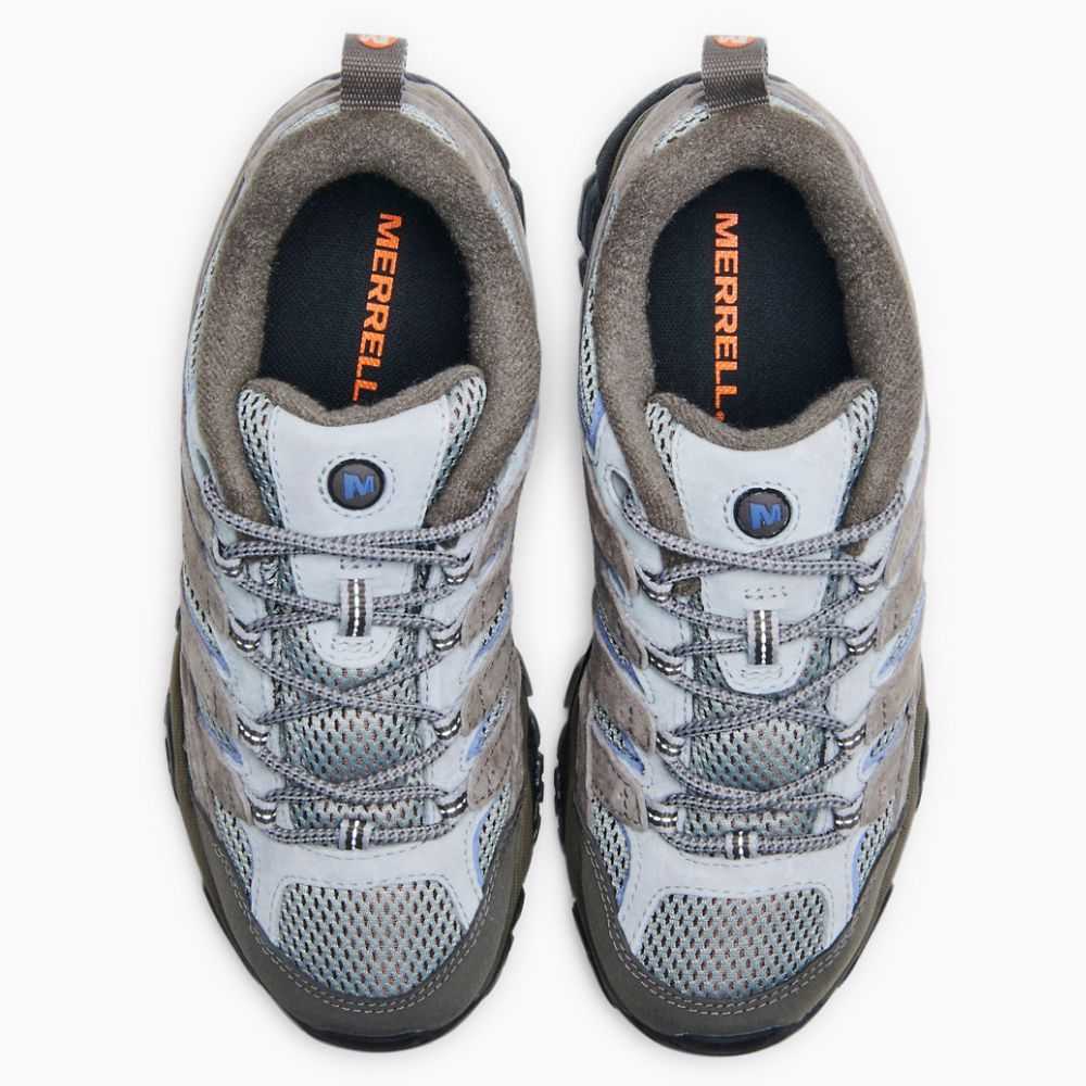 White/Blue Women's Merrell Moab 2 Ventilator Hiking Shoes | Dubai-6519340