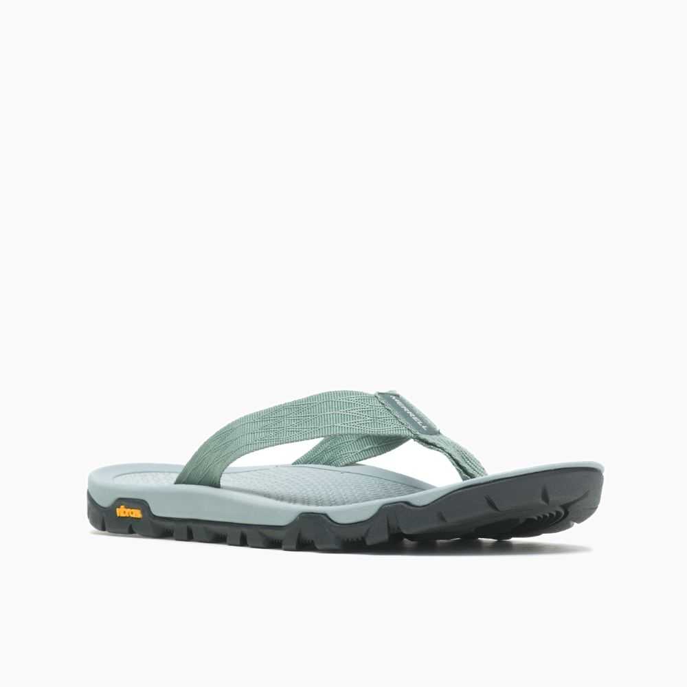 White/Green Women's Merrell Breakwater Flip Flops | Dubai-1364289