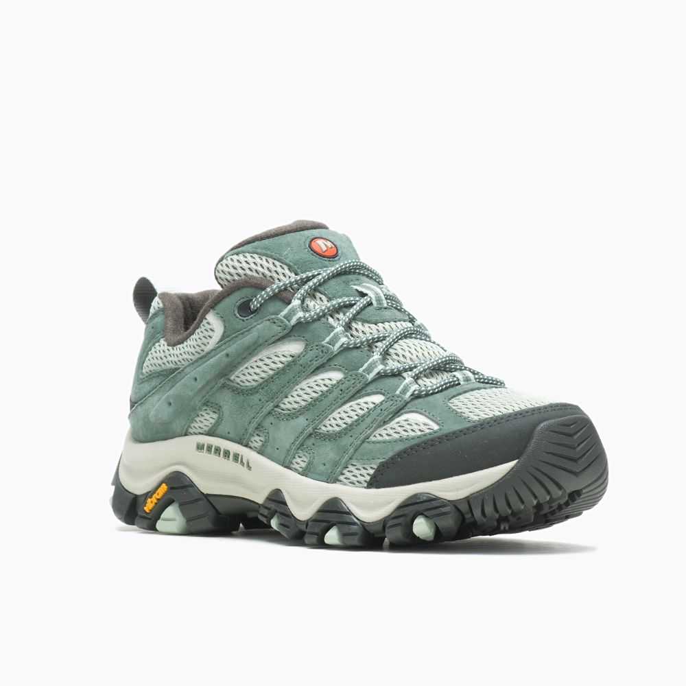 White/Green Women's Merrell Moab 3 Hiking Shoes | Dubai-4073158