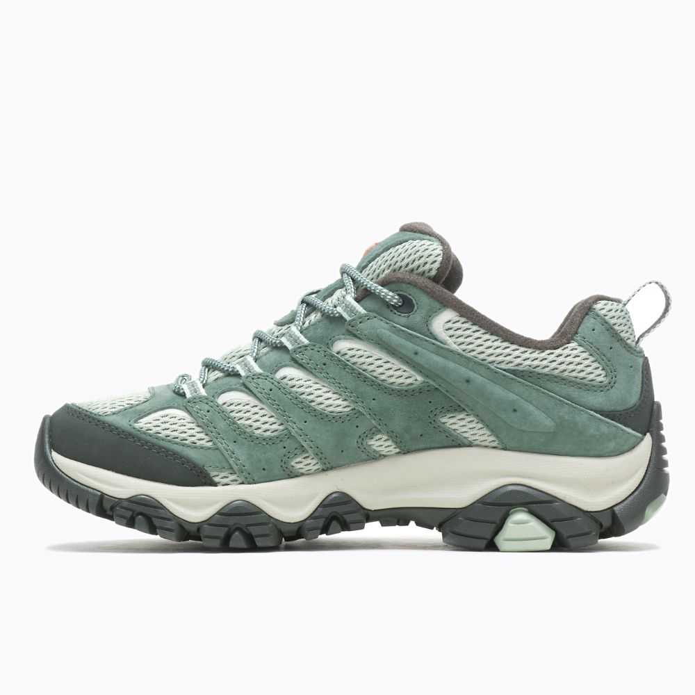 White/Green Women's Merrell Moab 3 Hiking Shoes | Dubai-4073158