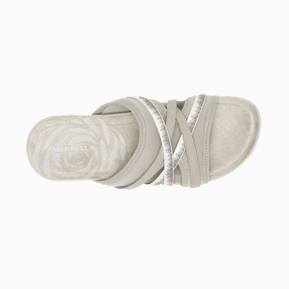 White Women's Merrell Terran 3 Cush Slide Wide Width Sandals | Dubai-2395786