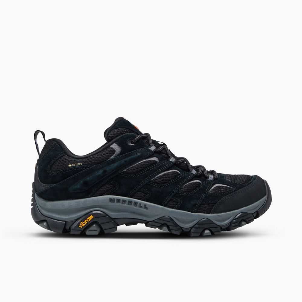 Black/Grey Men's Merrell Moab 3 GORE-TEX® Hiking Shoes | Dubai-4387269