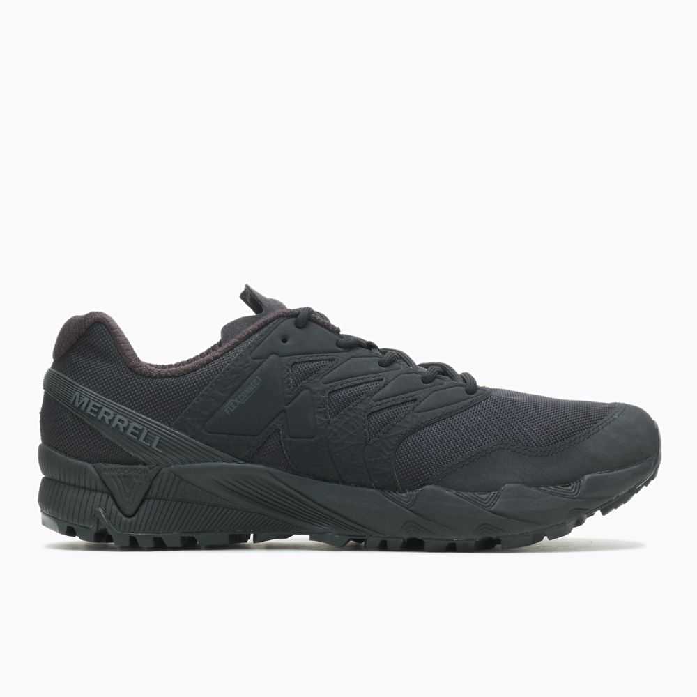 Black Men's Merrell Agility Peak Work Shoes | Dubai-2536074