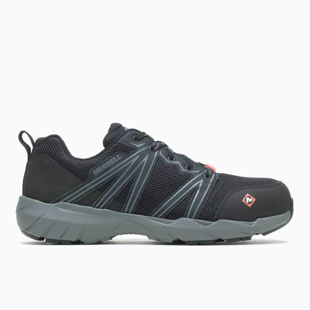 Black Men's Merrell Fullbench Superlite Alloy Toe Work Shoes | Dubai-5260873