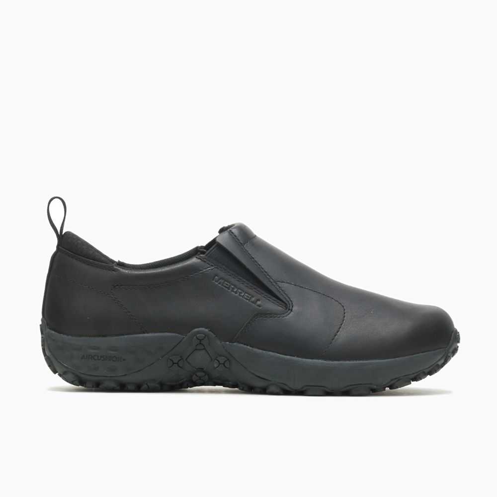 Black Men's Merrell Jungle Moc Slip On Shoes | Dubai-8307641