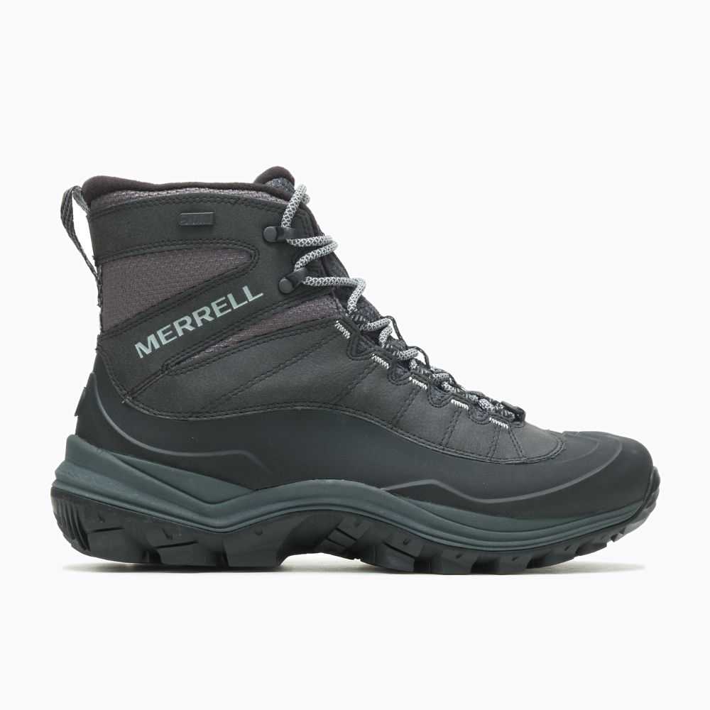 Black Men's Merrell Thermo Chill Mid Shell Waterproof Winter Boots | Dubai-0438561