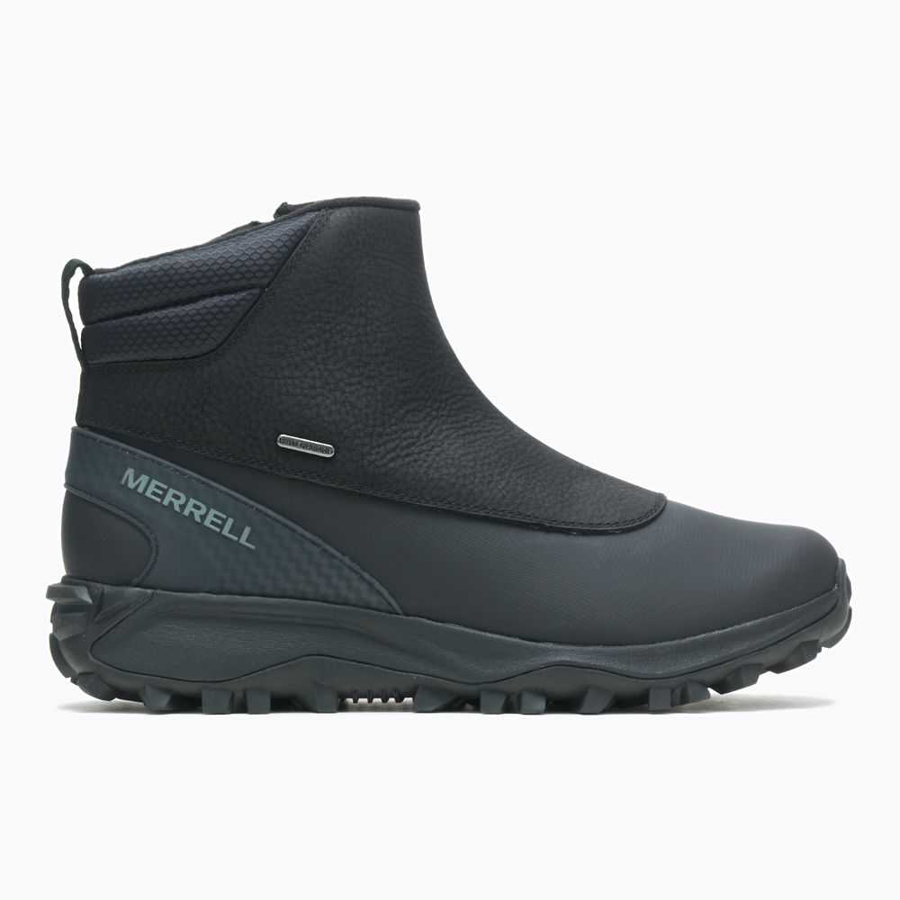 Black Men's Merrell Thermo Kiruna Mid Shell Waterproof Winter Boots | Dubai-5489716