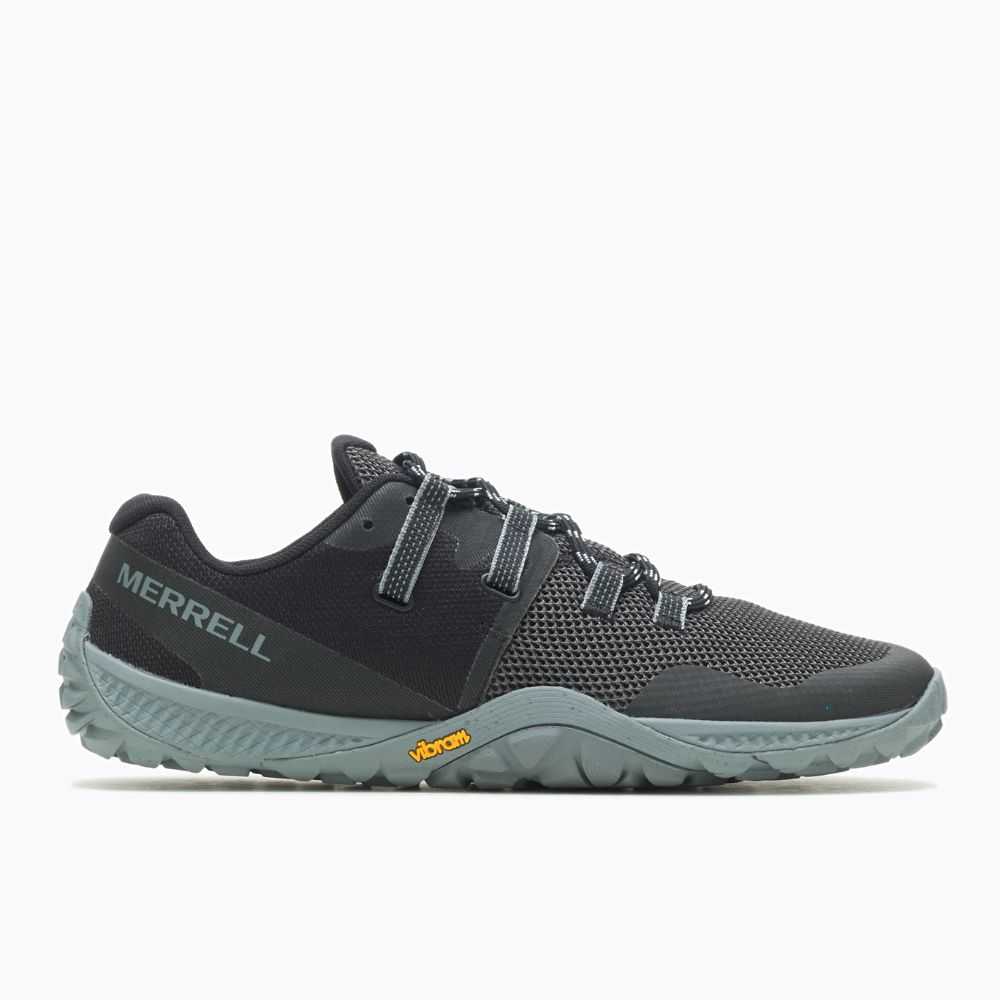 Black Men's Merrell Trail Glove 6 Eco Trail Running Shoes | Dubai-1879346