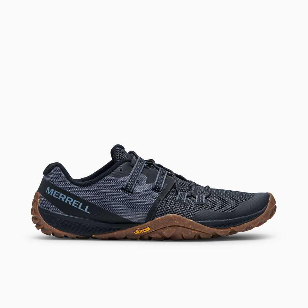 Black Men's Merrell Trail Glove 6 Eco Trail Running Shoes | Dubai-3794052