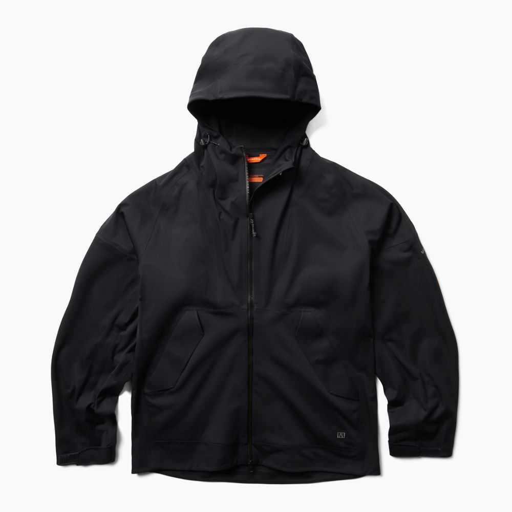 Black Men's Merrell Whisper Rain Jackets | Dubai-4569023