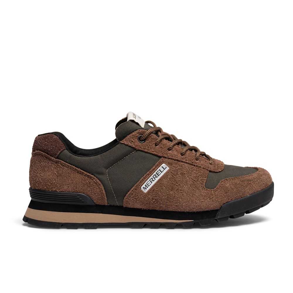 Brown/Dark Green Men's Merrell Solo Luxe 2 Sneakers | Dubai-4597102