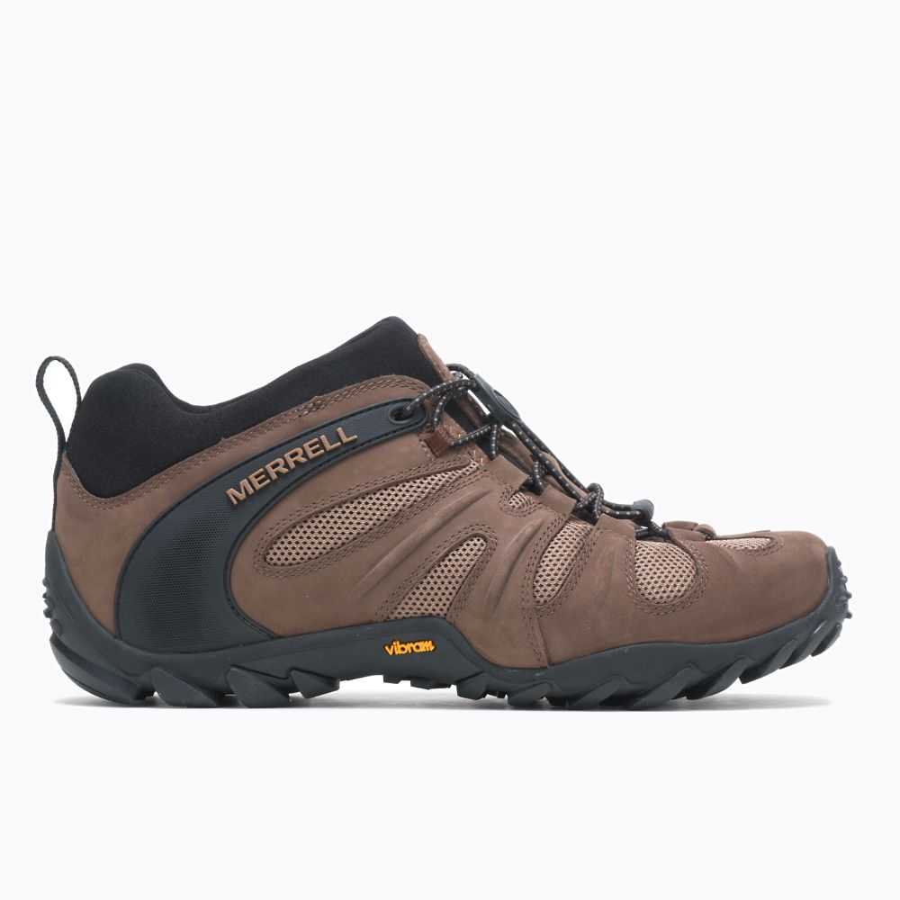 Brown Men's Merrell Chameleon 8 Stretch Hiking Shoes | Dubai-8167503