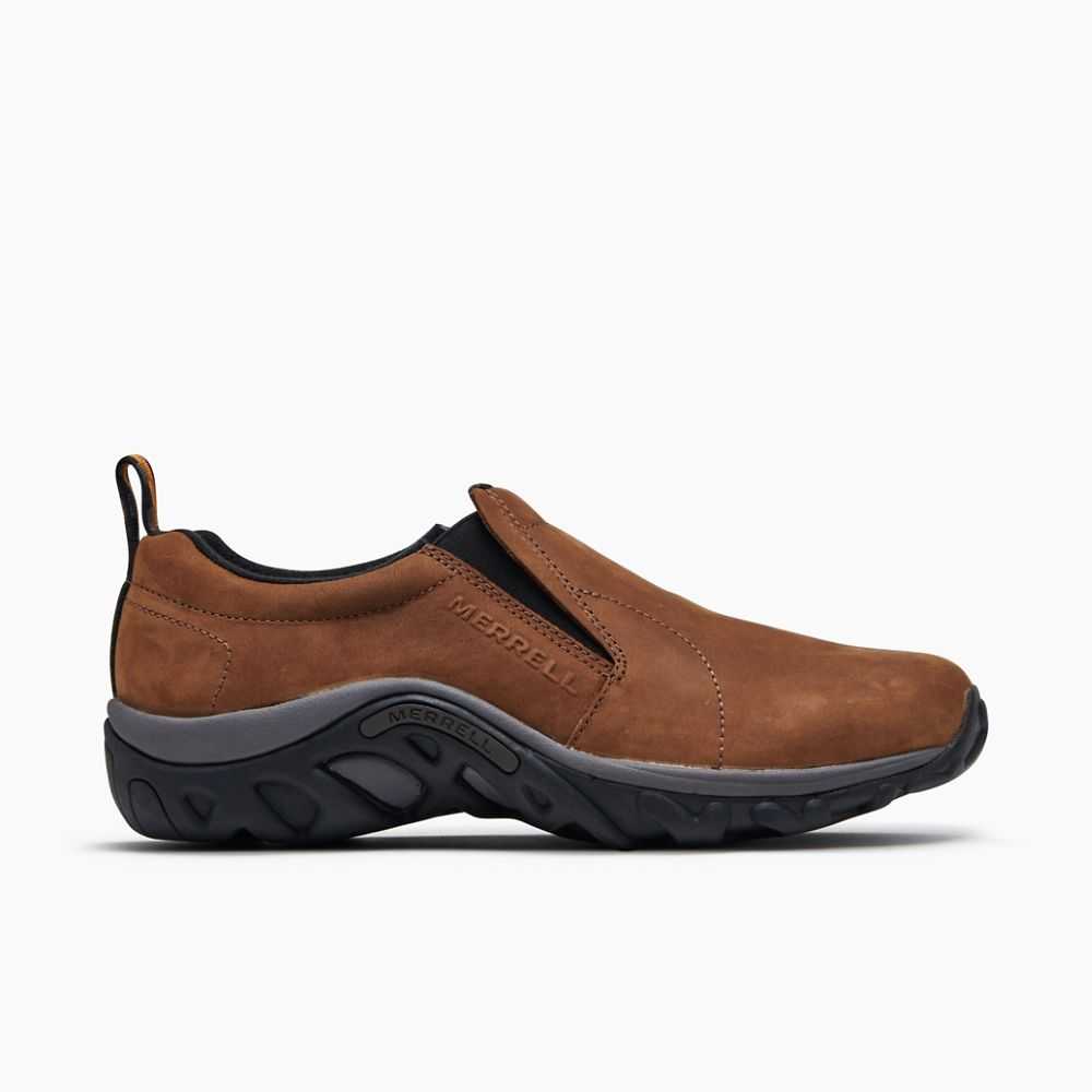 Brown Men's Merrell Jungle Moc Nubuck Casual Shoes | Dubai-7126954