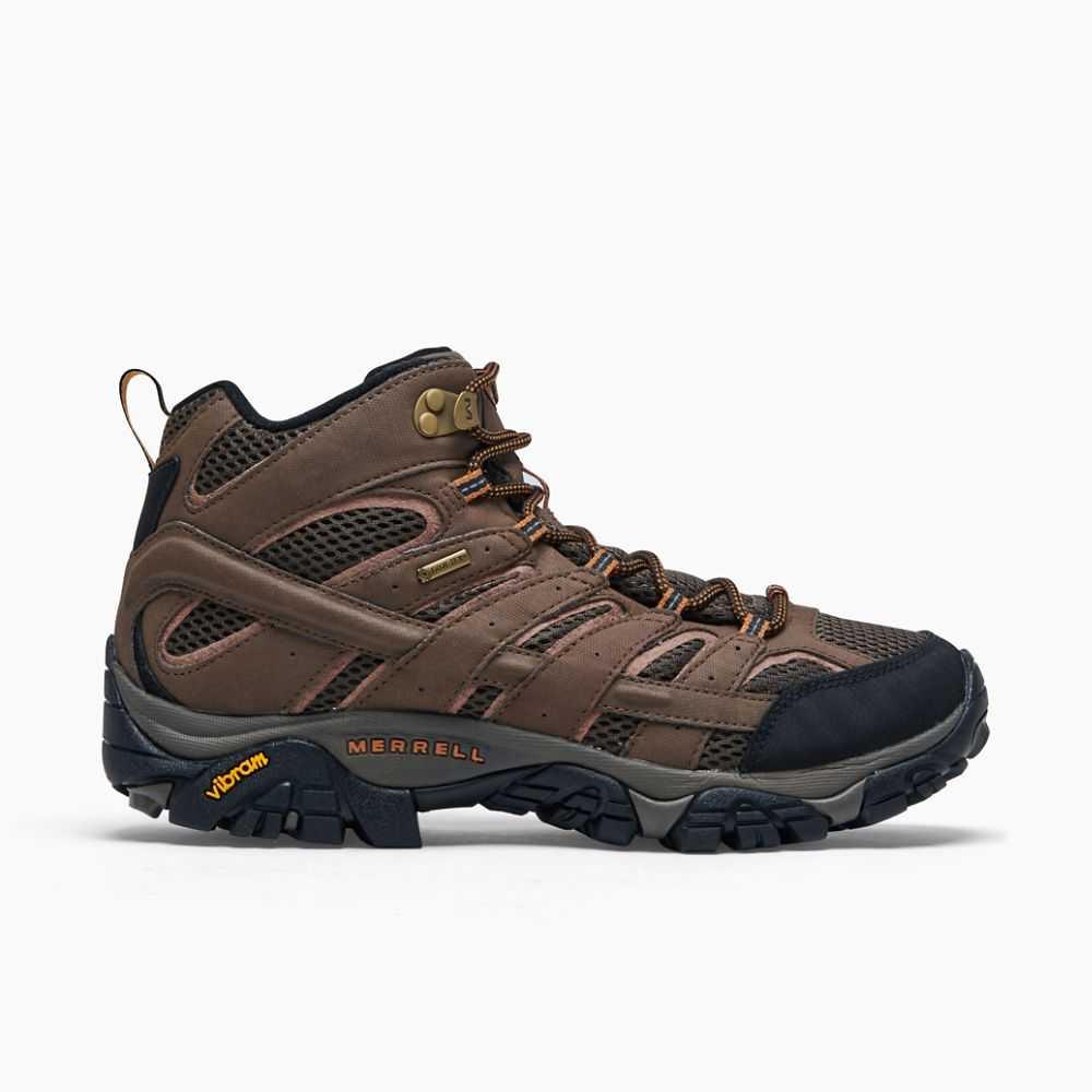 Brown Men's Merrell Moab 2 Mid GORE-TEX® Hiking Boots | Dubai-8203679