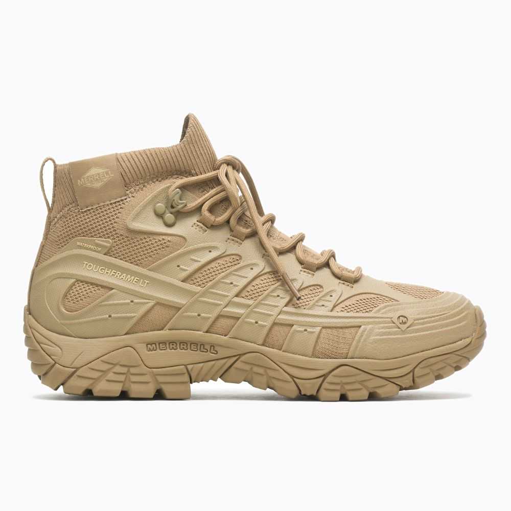 Brown Men's Merrell Moab Velocity Tactical Mid Waterproof Work Boots | Dubai-6985107