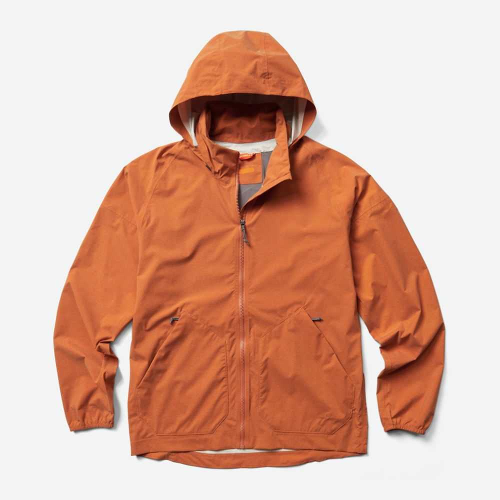 Brown/Orange Men's Merrell Alpine Rain Jackets | Dubai-9320645