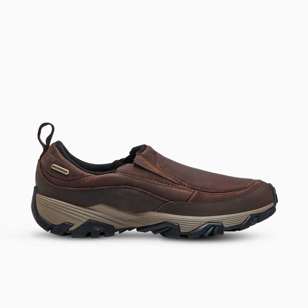 Brown Women's Merrell ColdPack Ice+ Moc Waterproof Slip On Shoes | Dubai-4175286