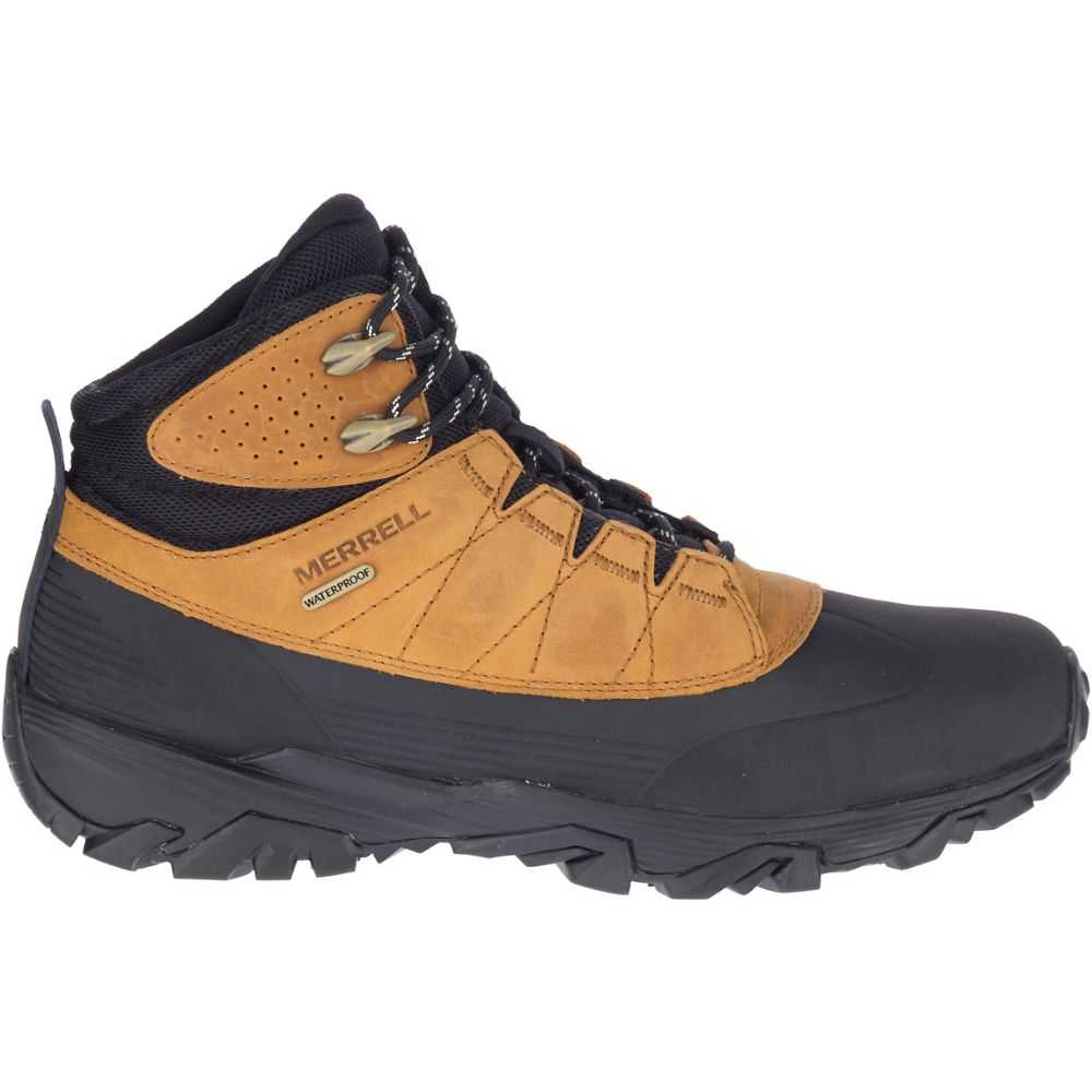 Brown Yellow/Black Men's Merrell Coldpack Ice+ 6 Polar Waterproof Hiking Boots | Dubai-9431067