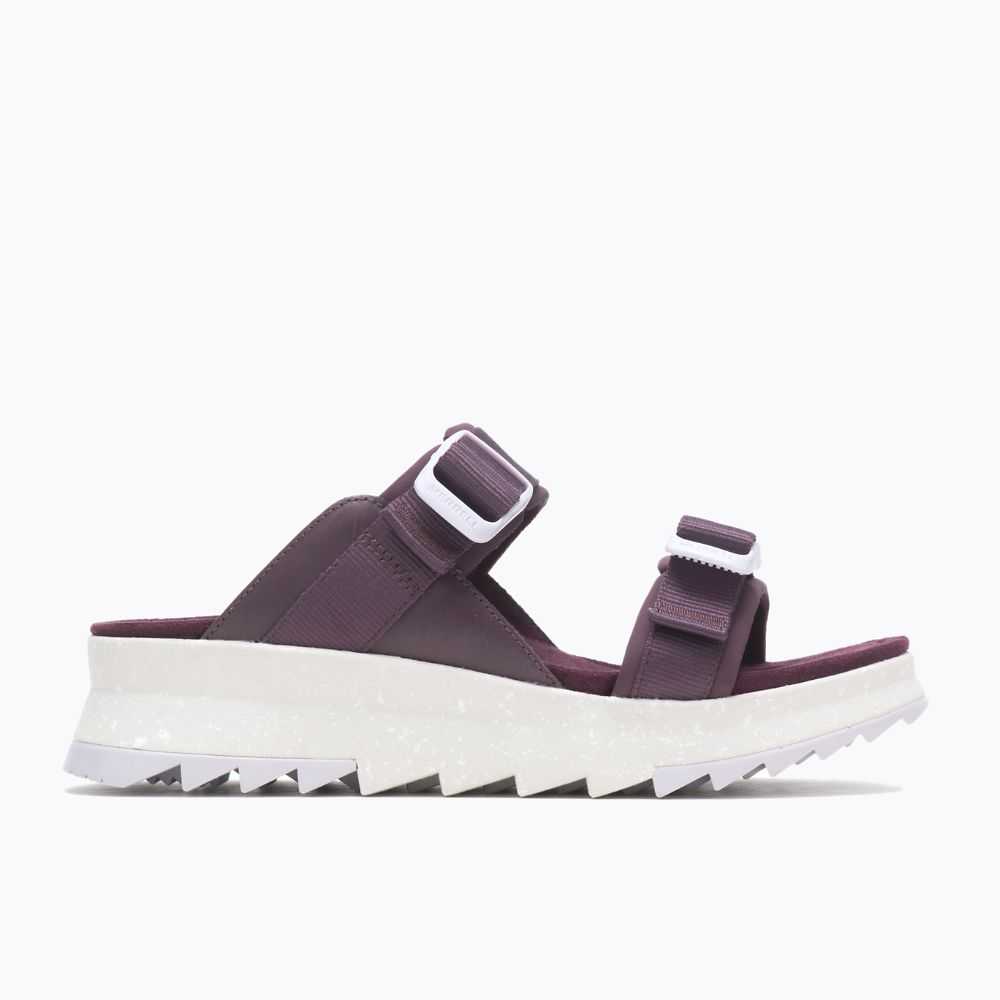 Burgundy Women's Merrell Alpine Cush Sandals | Dubai-3245769