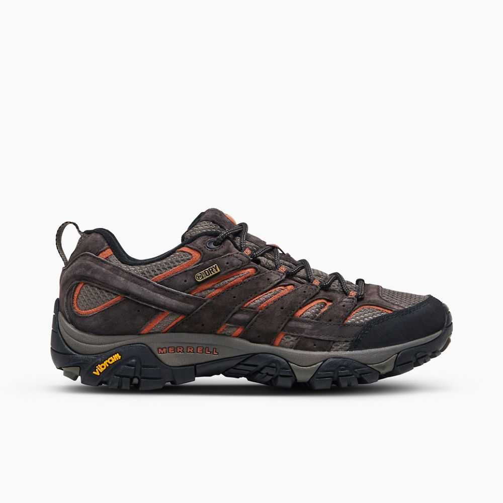 Dark Brown Men's Merrell Moab 2 Waterproof Hiking Shoes | Dubai-6712598