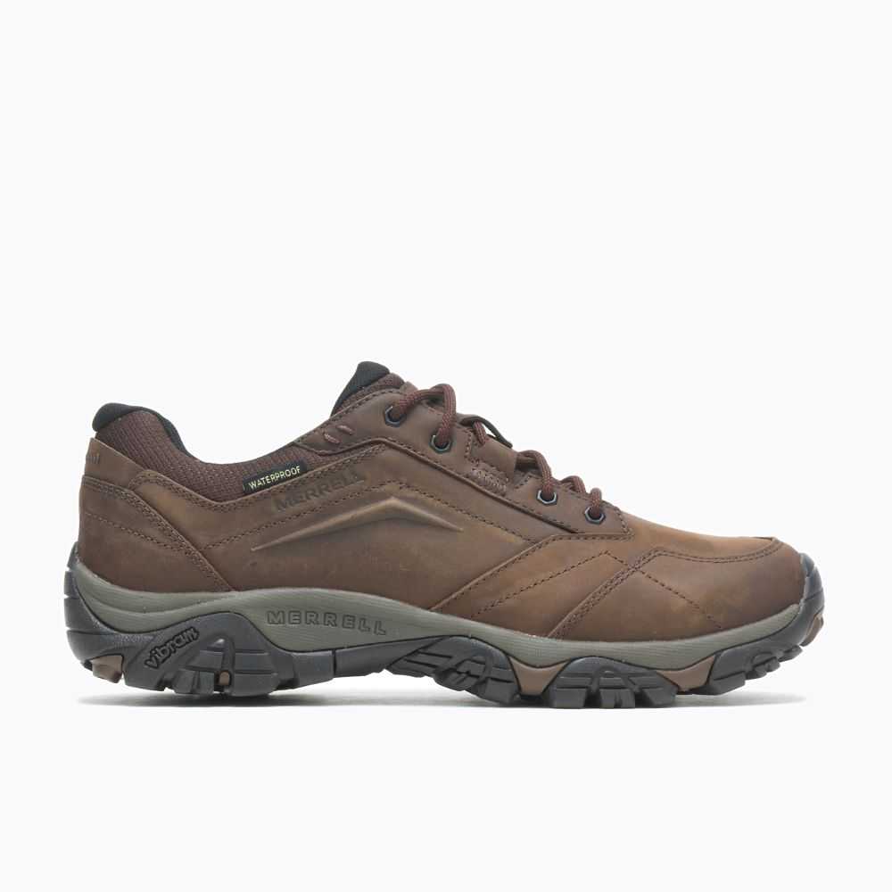 Dark Brown Men's Merrell Moab Adventure Lace Waterproof Wide Width Casual Sneakers | Dubai-8702451