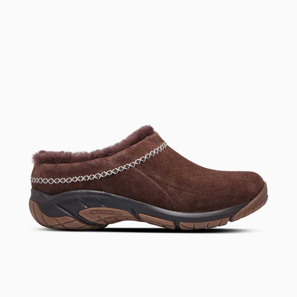 Dark Brown Women's Merrell Encore Ice 4 Slip On Shoes | Dubai-3251780