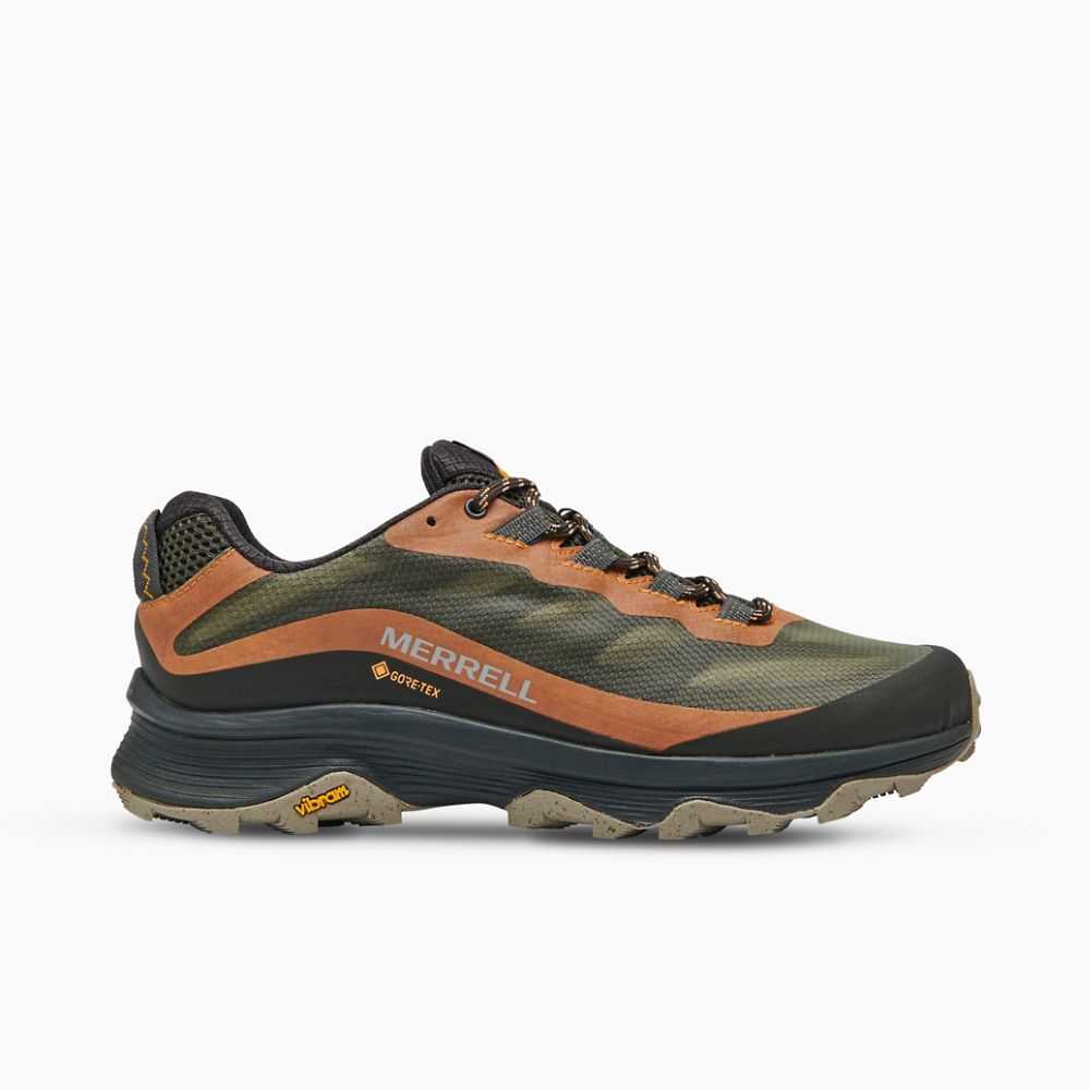 Dark Green Men's Merrell Moab Speed GORE-TEX® Hiking Shoes | Dubai-3819250