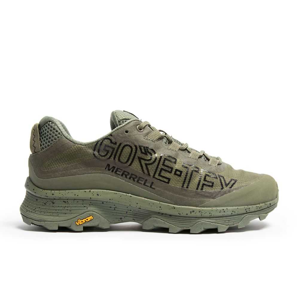 Dark Green Men's Merrell Moab Speed GORE-TEX® 1TRL Sneakers | Dubai-8530246