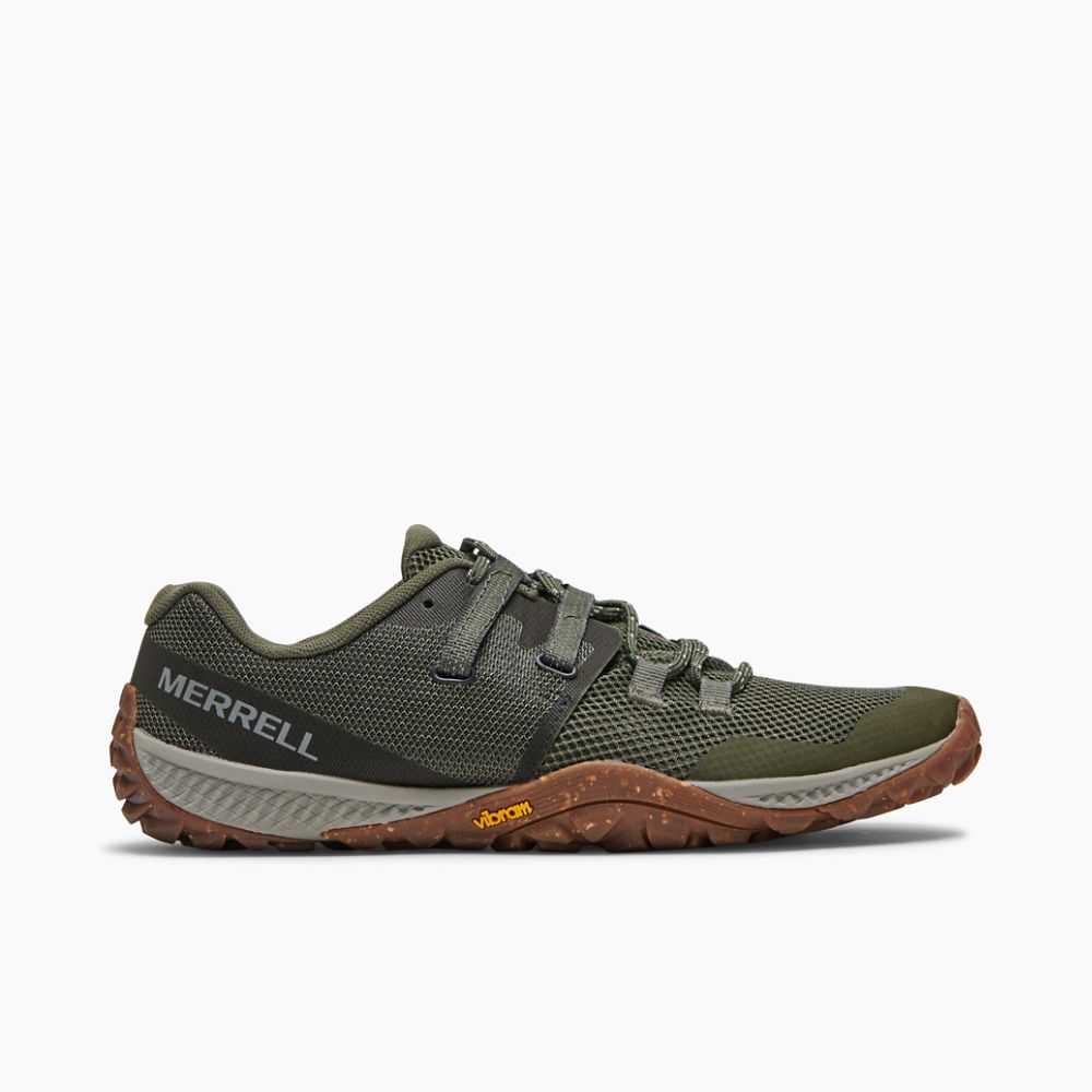 Dark Green Men's Merrell Trail Glove 6 Eco Barefoot Shoes | Dubai-8215973