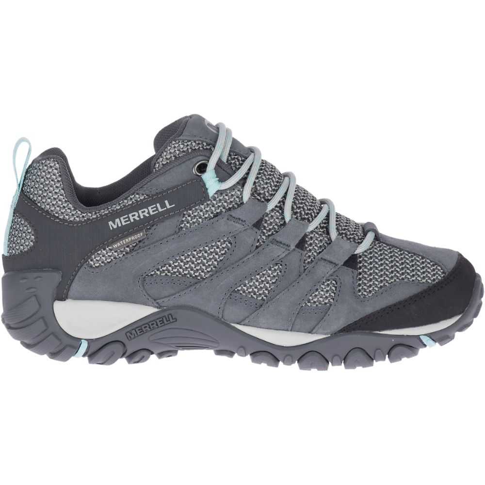 Dark Grey Women's Merrell Alverstone Waterproof Hiking Shoes | Dubai-8162395