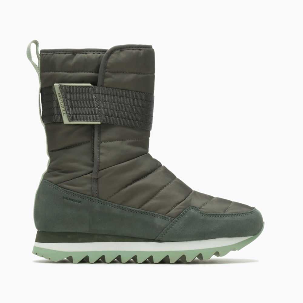 Deep Green Women's Merrell Alpine Tall Strap Polar Waterproof Winter Boots | Dubai-8639715