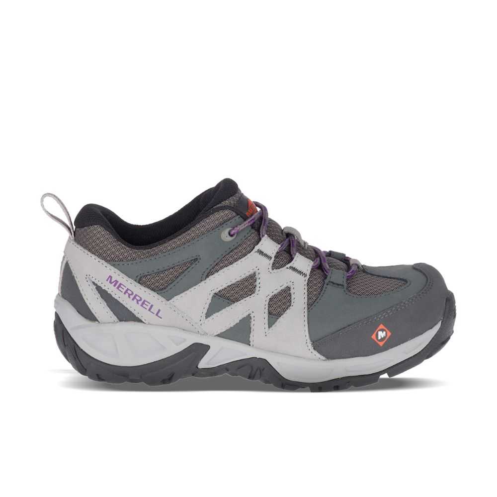 Deep Grey Women's Merrell Siren Alloy Toe Work Shoes | Dubai-3024758