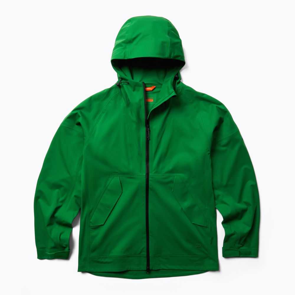 Green Men's Merrell Whisper Rain Jackets | Dubai-9732860